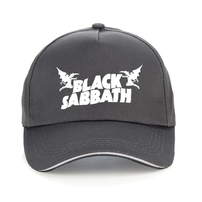 Black Sabbath Rock Band cap США Тур хэви-метал, Рок Бейсболка s хлопчатобумажная Бейсболка унисекс регулируемая бейсболка bone - Цвет: Серый