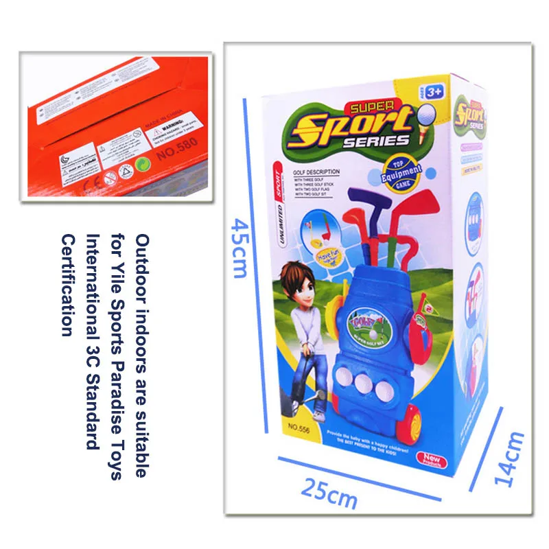 

2019 New Kids Golf Club Set with Golf Sticks Sports Toys Kit Physical Mental Development for Boys Girls