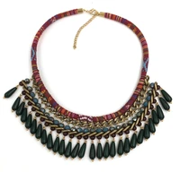 fashion jewelry handmade luxury necklace wholesale bohemia collier tassel pendants necklace vintage necklace