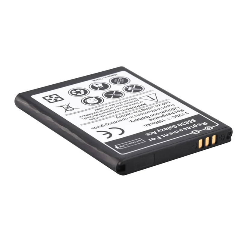 Mobile Phone Battery for Samsung GT-S5830 Galaxy Ace Built-in Li-ion 3.7V 1500mAh Replacement Batteries Bateria | Мобильные телефоны