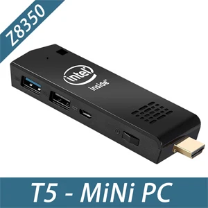 Микро Карманный ПК Z8350 Мини ПК T5 мини-компьютер Intel atom Z8350 4 ядра WiFi2.4G& 5G 4 K Bluetooth 4,0 HDMI HTPC USB PC stick