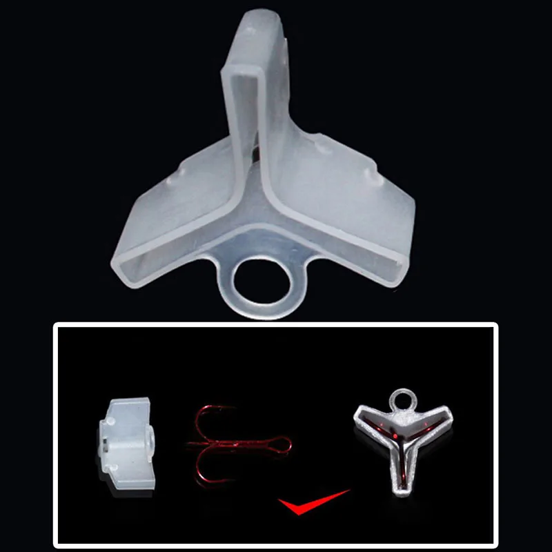 

50pcs Durable Fishing Treble Hooks Covers Case Bonnets Caps Safety Protector Set