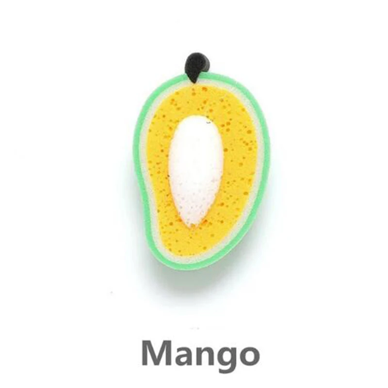 Mango 10 шт. губка фрукты сильный чистая ткань хлопок мытья посуды чистящие средства pad Magic ластик кухонный инструмент тематические товары про рептилий и земноводных - Цвет: Mango