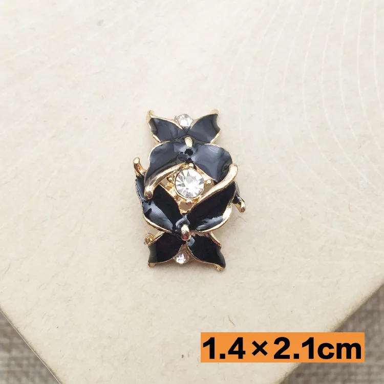 14x21 мм арочная форма эмаль кристалл украшение горный хрусталь кнопка в плоской