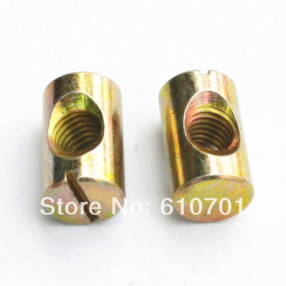 

10pcs M8x15mm Barrel Bolts For Beds Cribs Chairs Dowel Slotted Furniture Nuts