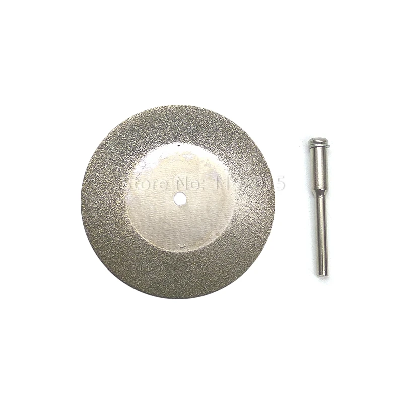 ZtDpLsd 10Pcs 50mm Diamond Saw Blade Silver Cutting Discs + 2Pcs 3mm Connecting Shank for Dremel Drill Fit Rotary Tool | Инструменты