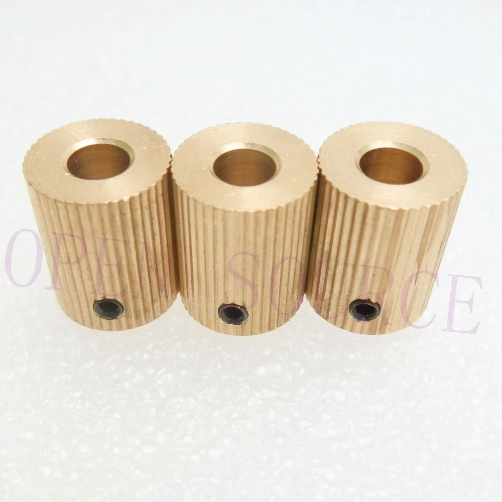 3pc 42 Teeth optional 5mm/8mm Bore Brass Drive Gear for 1.75mm &amp 3mm Filament 3D Printer RepRap Prusa Mendel Extruder Pulley |