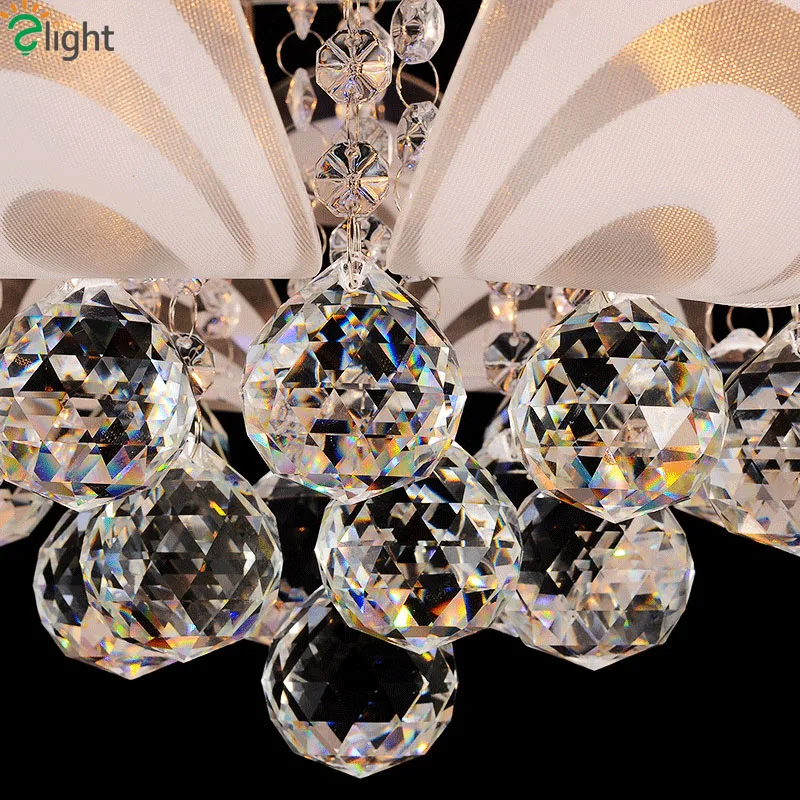 

Modern Lustre Crystal Peacock E14 Led Ceiling Lights Creative Chrome Metal Glass Dining Led Ceiling Lamp Round Led Ceiling Light