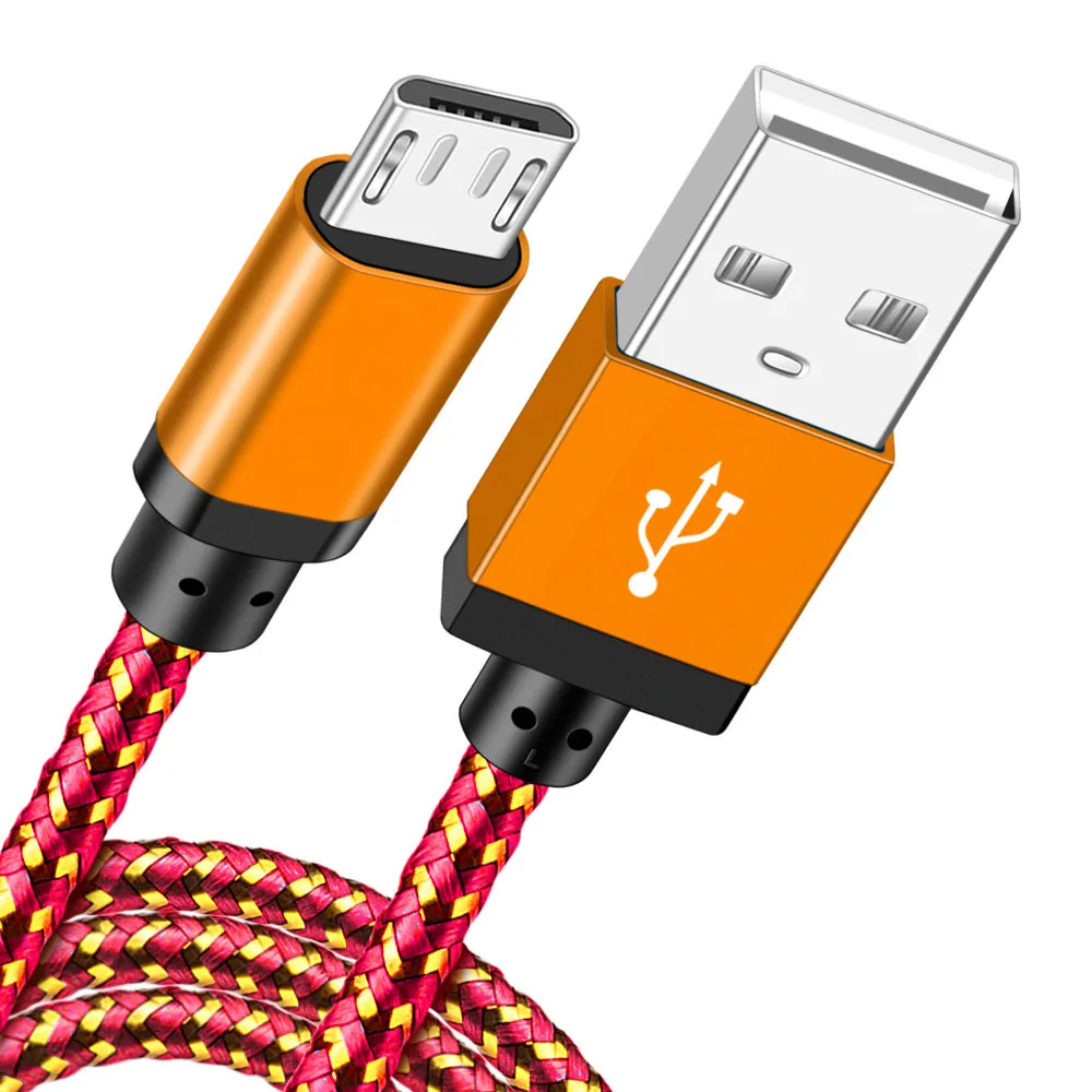 red micro cable Олаф mi cro USB кабель для Xiaomi mi красный mi Note 5 Быстрая зарядка зарядное устройство mi cro usb зарядный кабель для передачи данных для samsung S7 huawei Honor 8X - Цвет: red micro cable