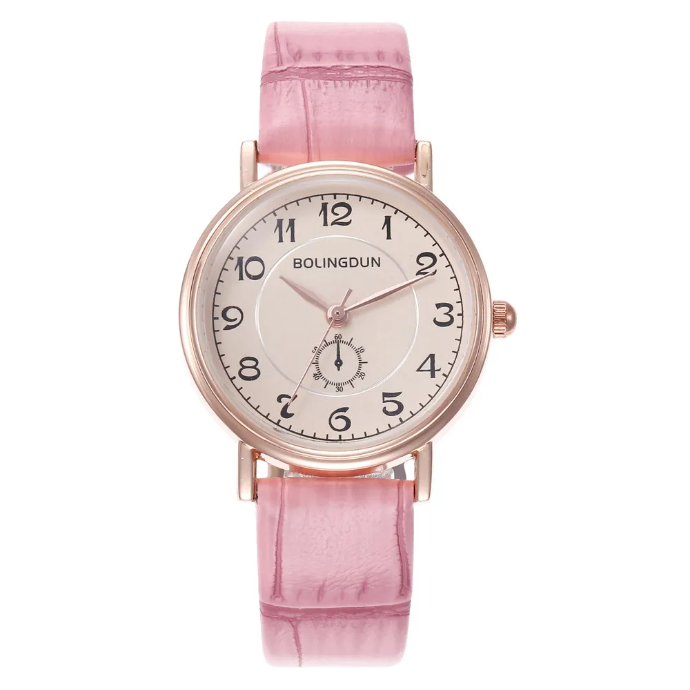 Retro Red Watch Women Leather Band Classics Luxury Fashion Ladies Analog Alloy Quartz Wristwatch For Gift relogio feminino Q4 | Наручные