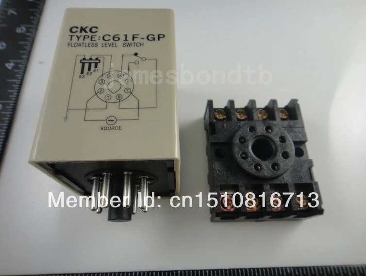 C61F-GP AC 110V 8-контактный жидкий беспоплавковый выключатель регулятора уровня |