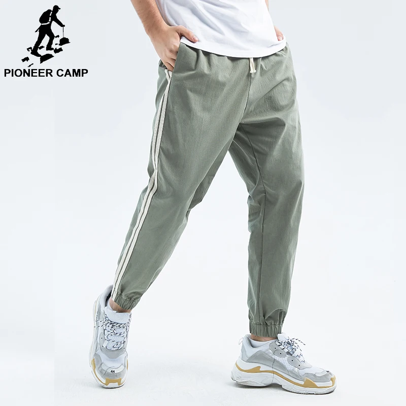 Брюки Pioneer Camp мужские хлопковые облегающие с карманами в полоску | Мужская одежда