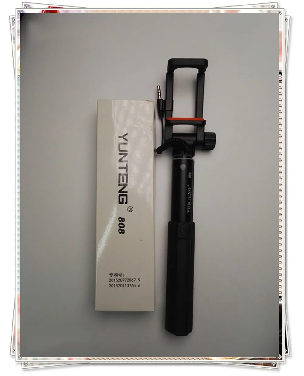 Yunteng 808 мини проводной кабель Выдвижная Selfie stick полюс монопод для IOS Android для iPhone 6 6S 5S Samsung HTC Huawei смартфон