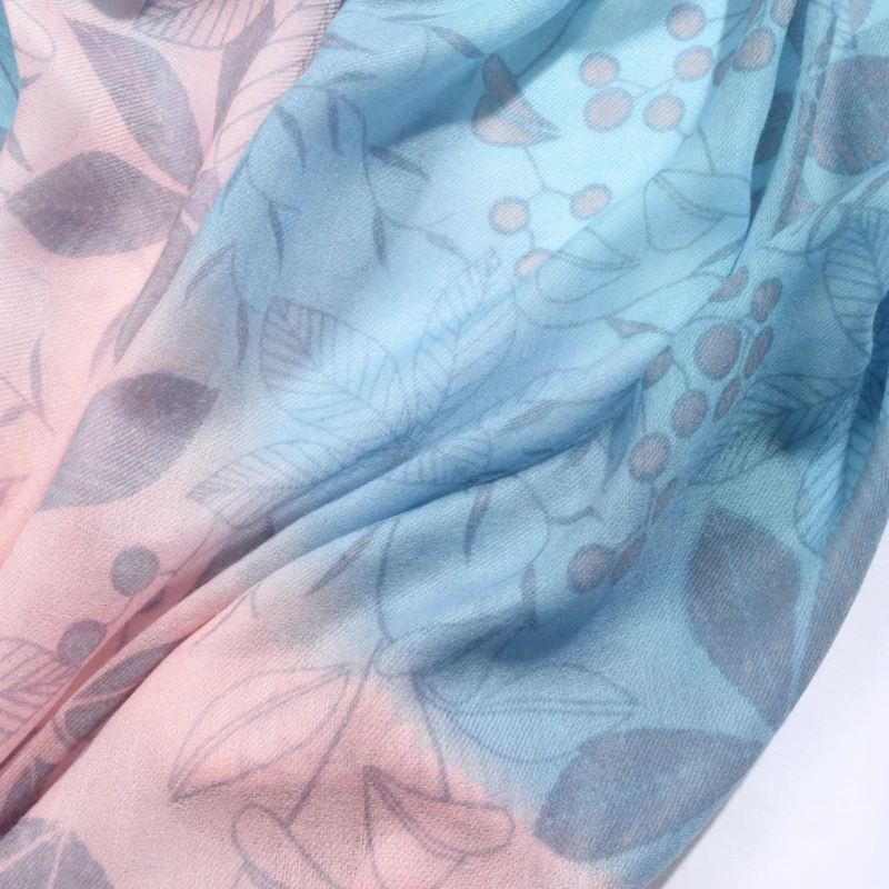 2017 Мода Осень Зима Марка Цветы Саржа Печатных Кашемировые Шали Нескольких Цветов