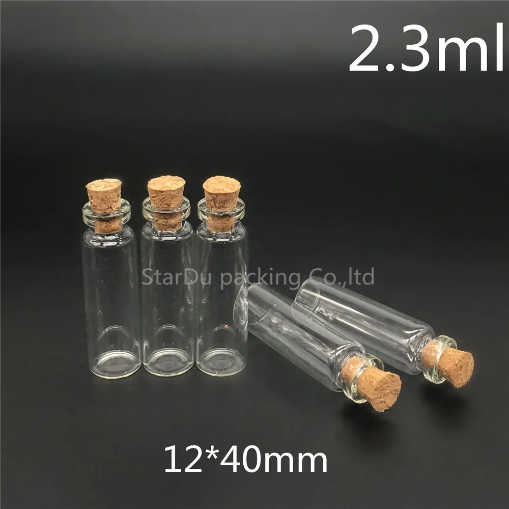 empty 12*40mm small Cork glass bottle 2.3ml Drifting jar lucky 1000pcs/lot | Красота и здоровье