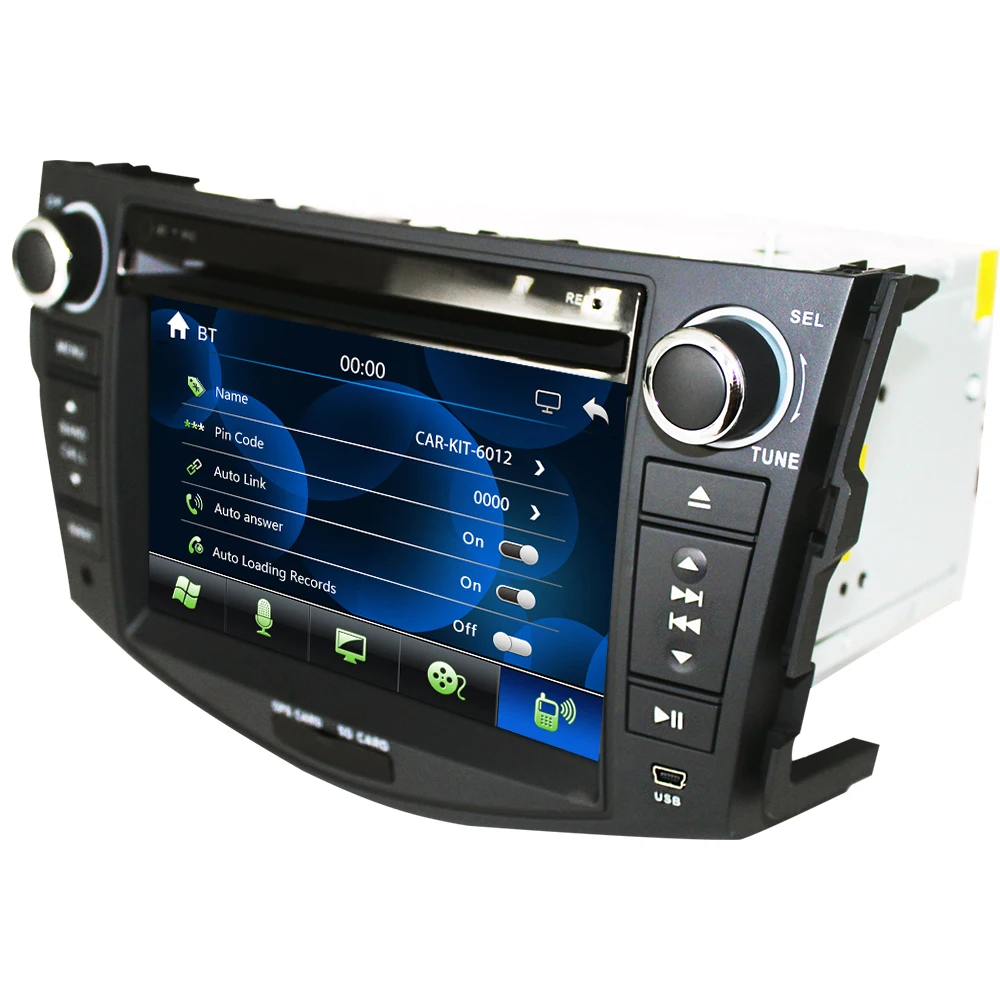 Автомобильный DVD плеер Eunavi 2Din Автомагнитола для Toyota RAV4 2006 2007 2008 2009 2010 управление