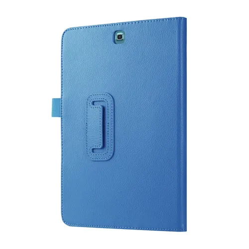 For T550 Skyblue 2 складной чехол для планшета с зернистой текстурой для samsung Galaxy Tab A T550 T555 SM T550 9," откидной Чехол с подставкой из искусственной кожи, умный чехол - Цвет: For T550 Skyblue