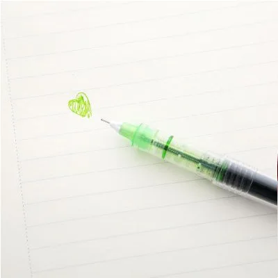 light green 1 шт., высокое качество, прямые жидкие иглы, цветные ручки, гелевые ручки для воды, пластиковые шариковые ручки, школьные канцелярские товары - Цвет: light green