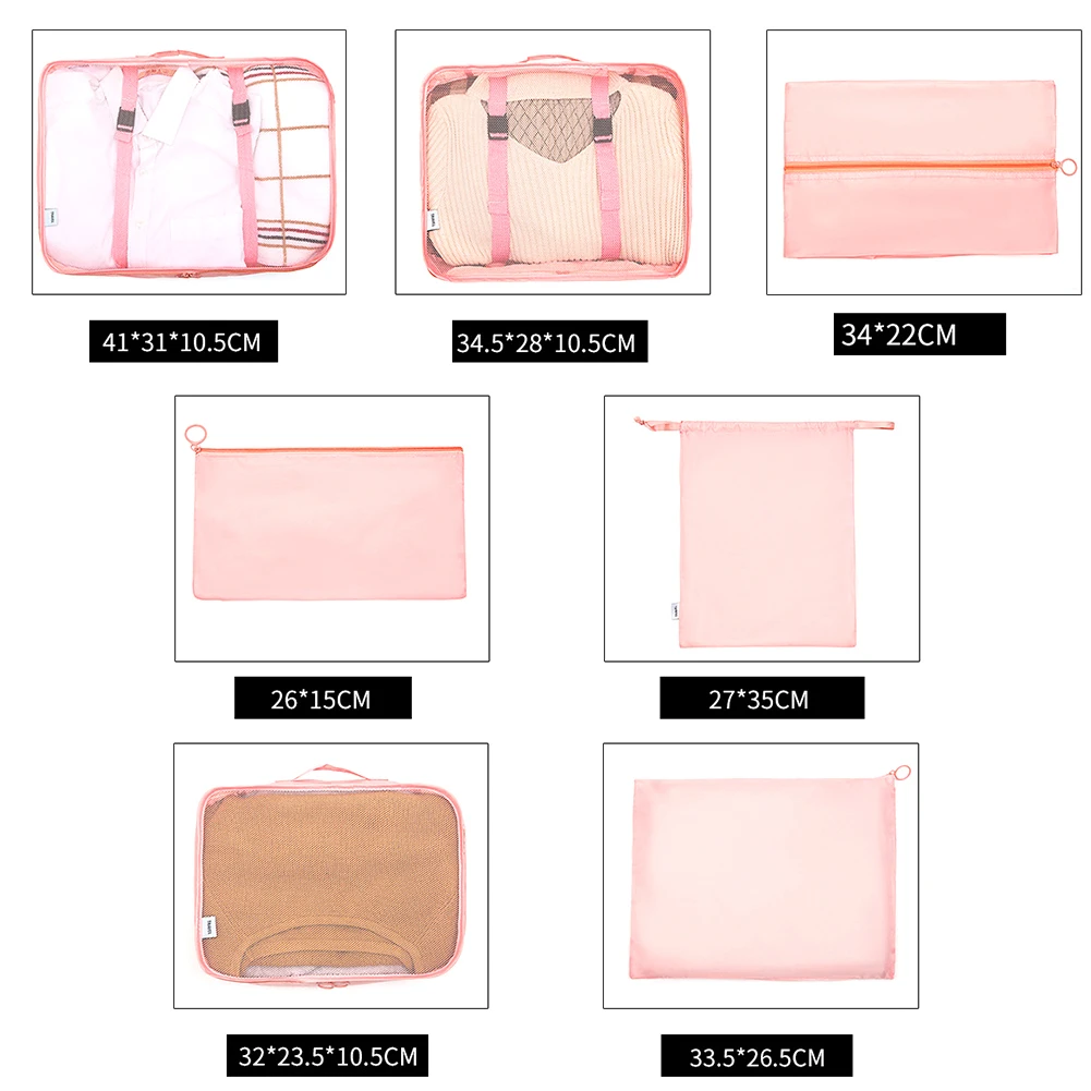 7 шт. набор водонепроницаемых сумок для хранения одежды чехол гардероба и костюма