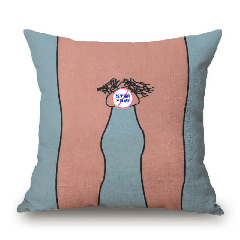 Сексуальная наволочка с рисунком из мультфильма хлопковая льняная Офисная