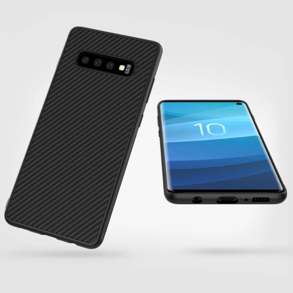 NILLKIN чехол для телефона из синтетического волокна для samsung Galaxy S10 S10 Plus S10e Карбон ПП Пластиковая Задняя крышка для samsung S10+ S10 Lite