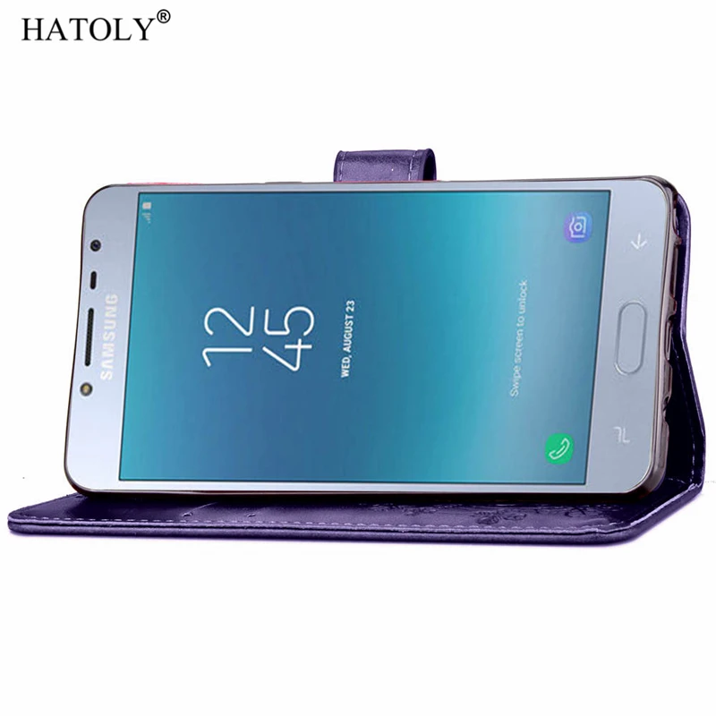 Чехол HATOLY для Samsung Galaxy J2 Pro 2018 чехол Filp из искусственной кожи чехол-кошелек Capas J250 5