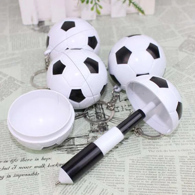 1 Pc Mini Anti Stress Football Ballpoint Pen Keychain Soccer Ball Portable Souvenir Zoom Toys for Children Kids Toys|Шутки и