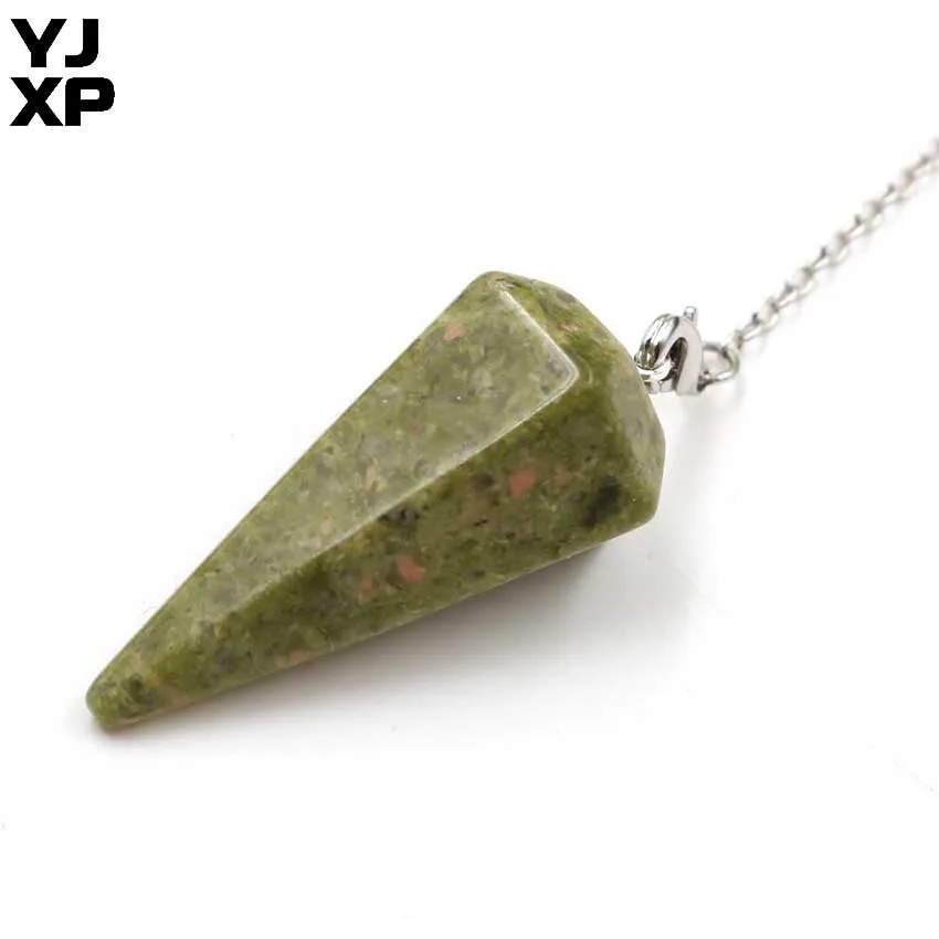 YJXP Посеребренная звеньевая цепочка 7 бусин чакра рейки подвеска в виде каменного