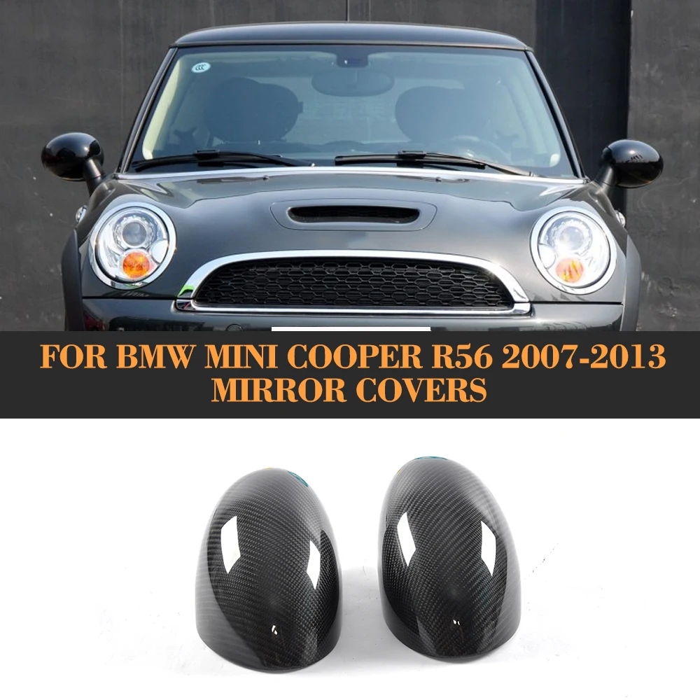 

Carbon Fiber Add On Rearview Mirror Caps Covers for BMW Mini Cooper R56 Only 2007 - 2013 Side Mirror Covers Shell Caps 2pcs