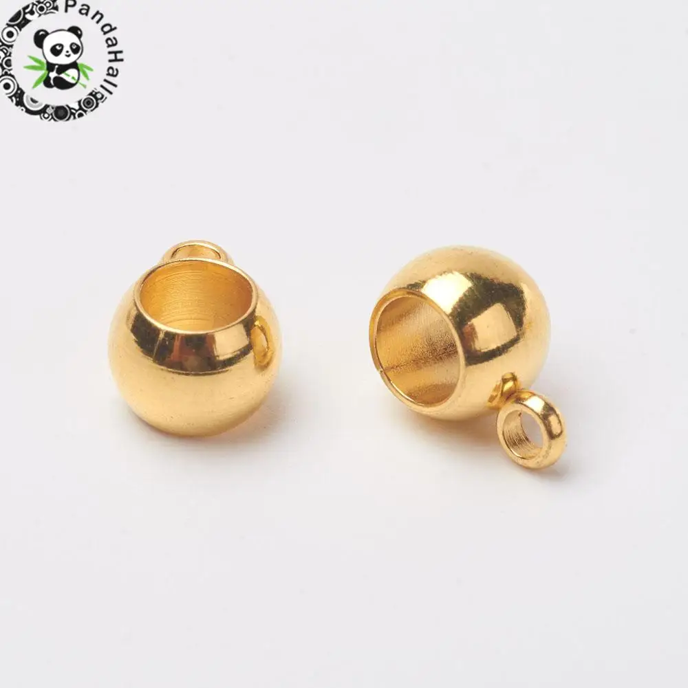 50pcs 304Stainless Steel Hanger Links Bail Beads fit European Chain Rondelle Stainless Color 5x9x6mm Hole: 1mm and 4mm | Украшения и