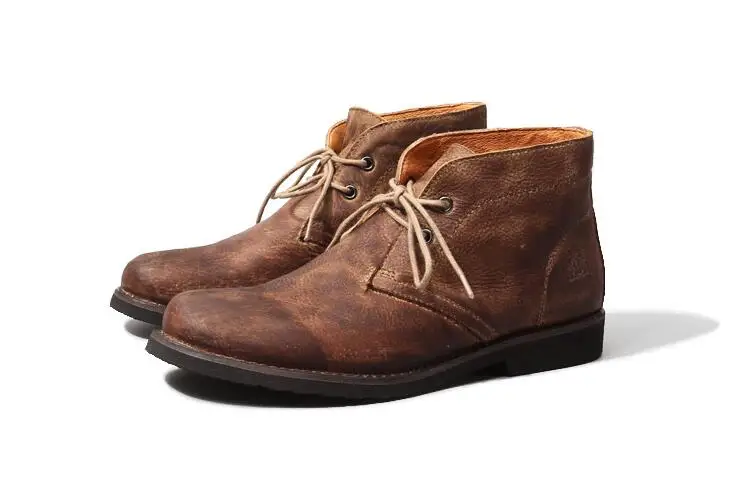

Martin Boots Men's Casual Shoes Genuine Leather Lace Up Antique Finish Vintage High Top Casual Shoes Formal Business Ankle Boots