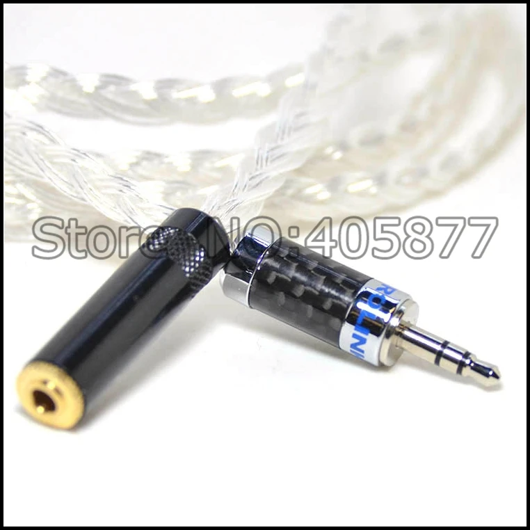 Высокопроизводительный посеребренный удлинитель для наушников 3 5 мм штекер