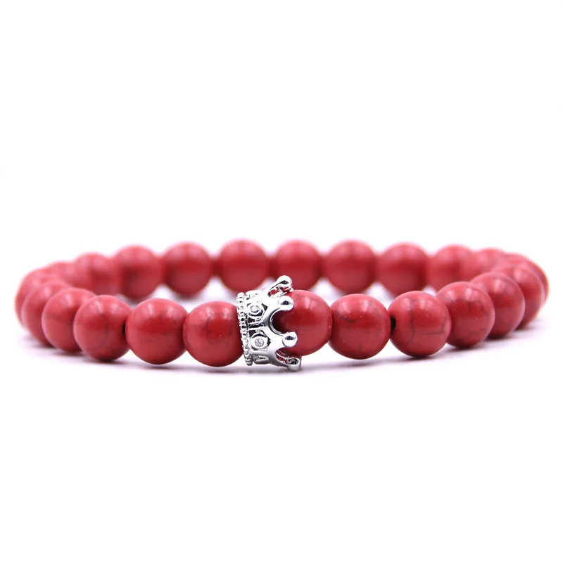 YIZIZAI Корона натуральный камень браслеты для женщин Рок Pulseira Masculina мужские