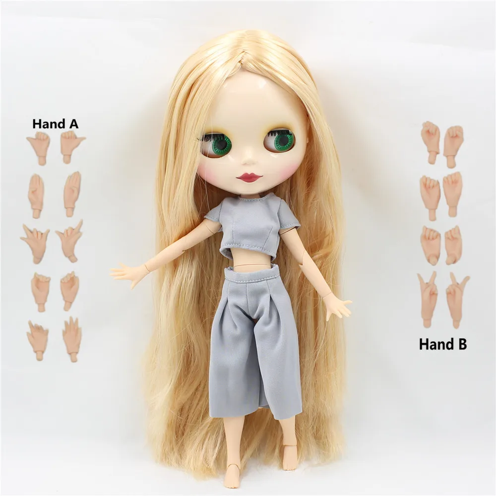 Ледяной фабрики Блит куклы BJD Neo блондинка MIX желтые волосы длинные прямые