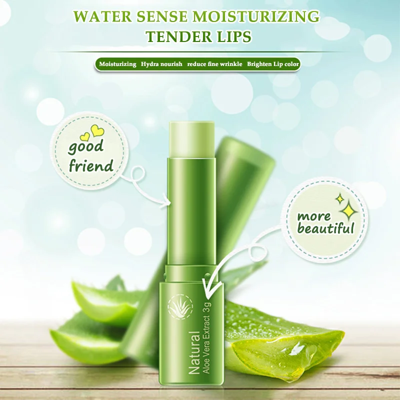 One Spring Natural Aloe Vera Moisturizing Lip Balm Colorless Long Lasting Lipstick Repair Wrinkles For Woman/Man Care|moisturizing lip balm|lip