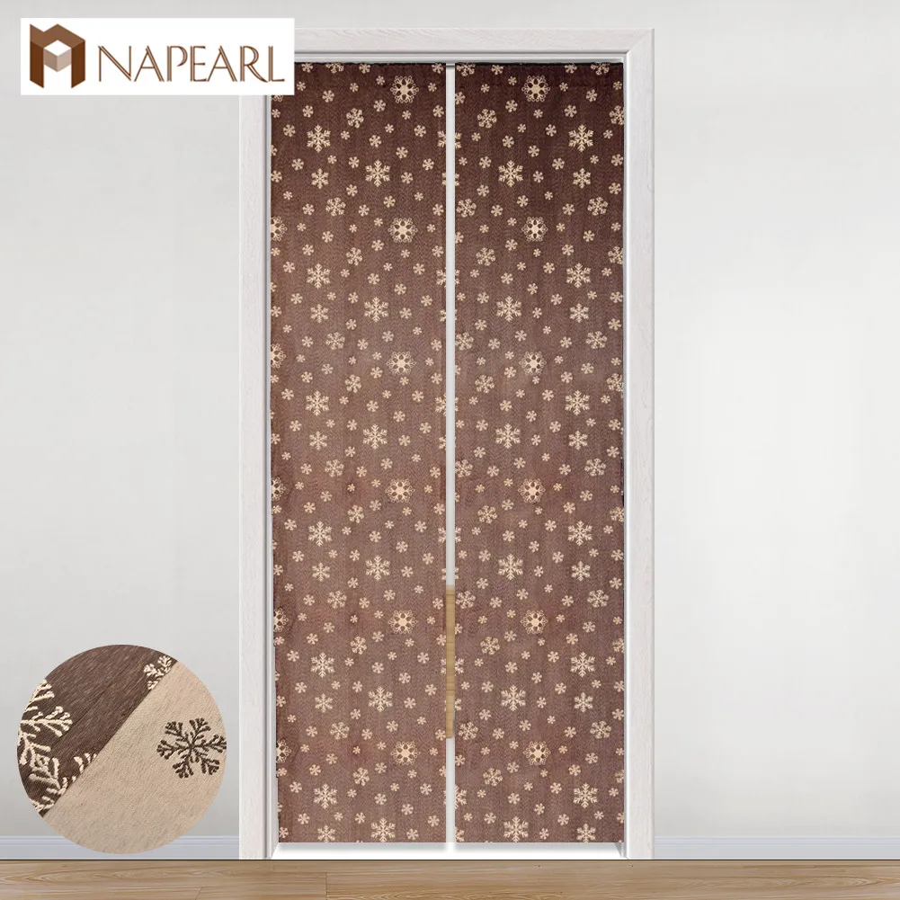 NAPEARL 1 шт. короткие капли Снежный жаккардовый двери шторы цветочный рустический