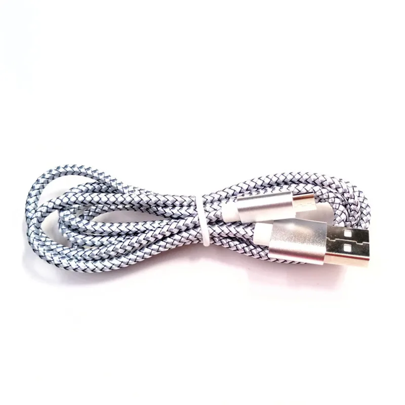 3 м/2 м/1 м/0,5 м/50 см Android Data микро USB кабель из нейлона Тип-C кабель для быстрой зарядки Зарядное устройство для iPhone х samsung huawei Xiaomi Mi8 - Цвет: silver