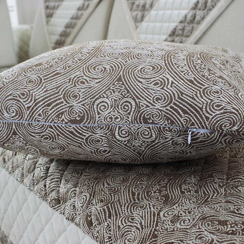 1 шт.. коричневый диван-чехол с растительным принтом мягкий современный