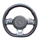Чехол на руль из искусственной кожи для Volkswagen VW Golf 7 GTI Polo Jetta (GLI) Passat