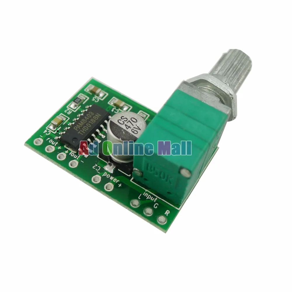 Плата цифрового усилителя мощности 5 В 2 канала 3 Вт 1 шт.|audio amplifier board|volume controlcontrol