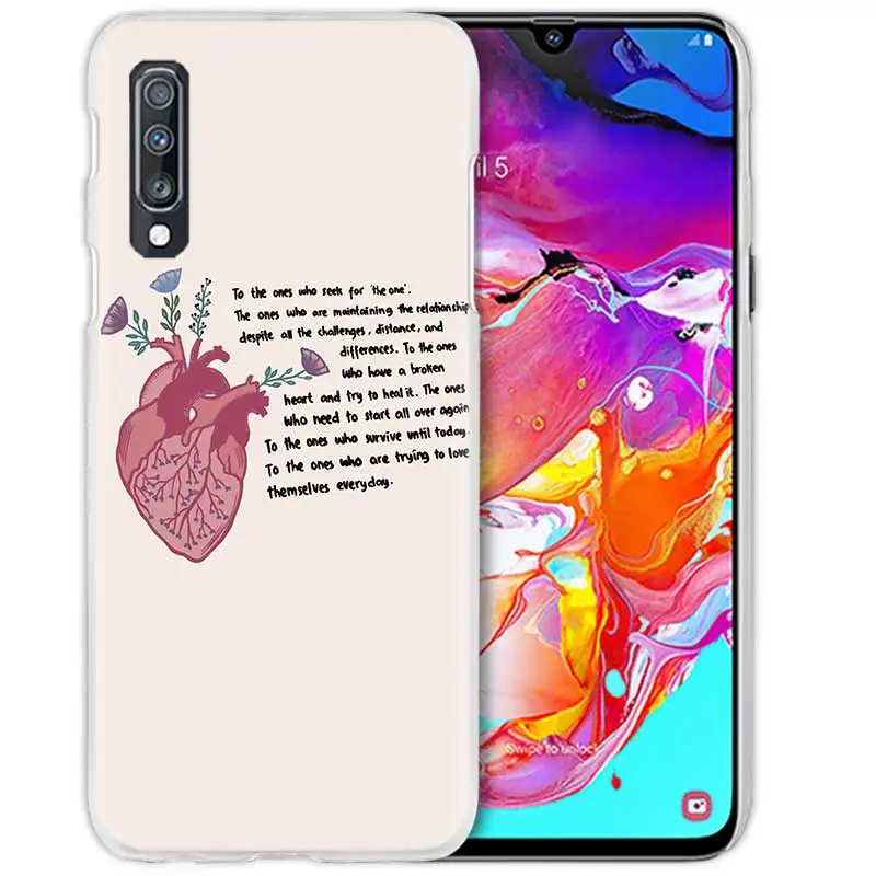05 Слова и узорами чехол для samsung Galaxy A50 A70 A80 A20e A60 A40 A30 A20 A10 A8 A6 плюс A9 A7 жесткий чехол для телефона из поликарбоната с Coque - Цвет: 05
