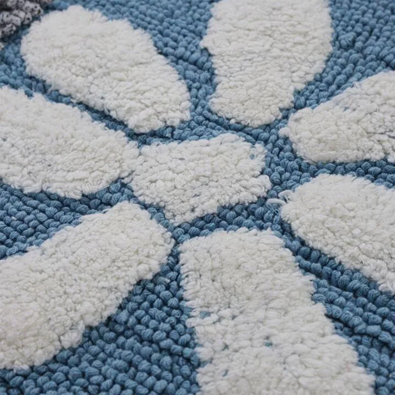 100% хлопок Пол двери коврик лепесток анти-слип мягкий синель вода абсорбирующие