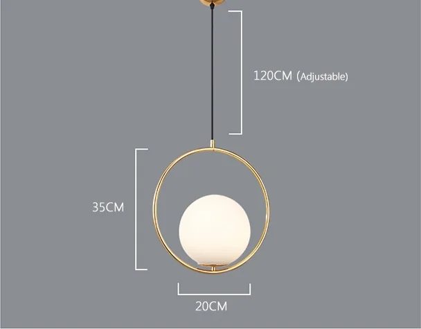 

Nordic single-head glass bedside pendant lamp simple modern restaurant bar pendant lights
