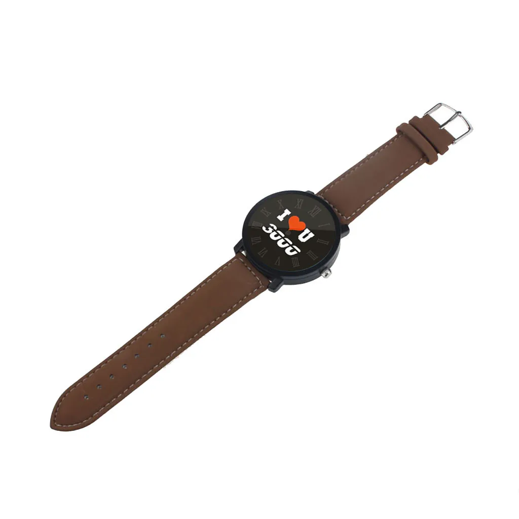 2019 кварцевые часы I LOVE YOU 3000 Smartwatch С из искусственной кожи ремень Группа фитнес