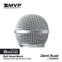 10pcslot replacement ball head mesh grille for shure beta58 beta58a sm58 sm58s sm58lc wired wireless microphone mic accessories