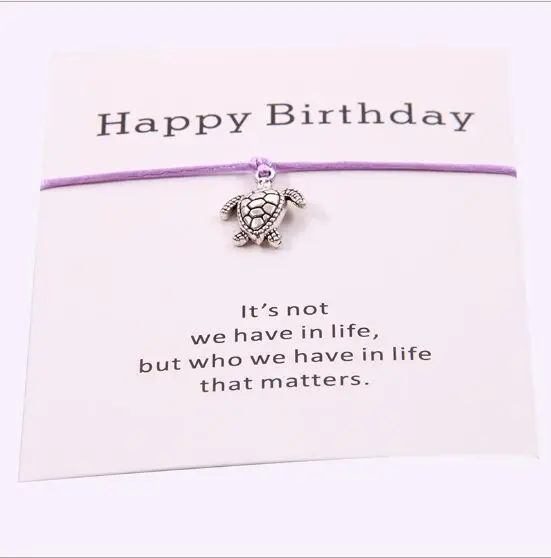 1 шт.. подарок на день рождения Винтаж черепаха Шарм браслет для женщин Мужчины