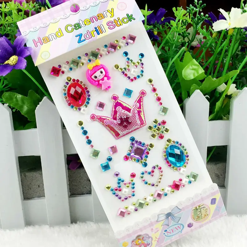 The new children's sticker DIY acrylic diamond rhinestone diamond stickers cartoon stickers children
