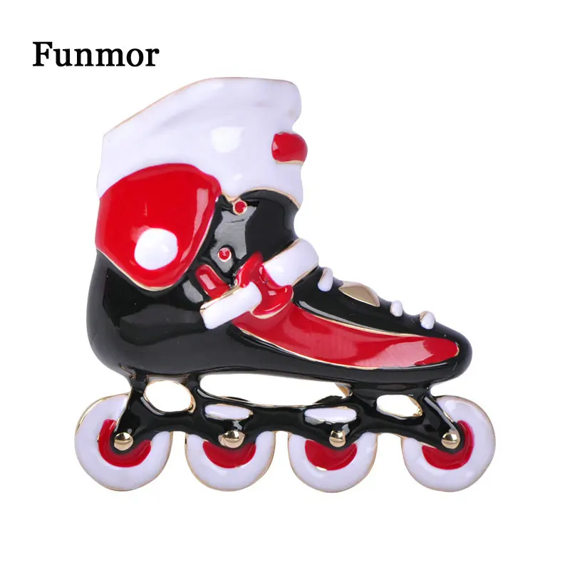Спортивные Броши Funmor коньки эмалированные булавки ювелирное изделие из сплава