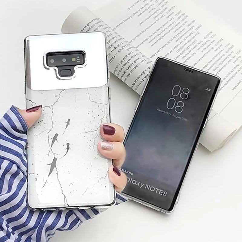 Зеркальные Чехлы YHBBCASES для Samsung Galaxy S10 чехол телефона с градиентом и мрамором Note 10 8
