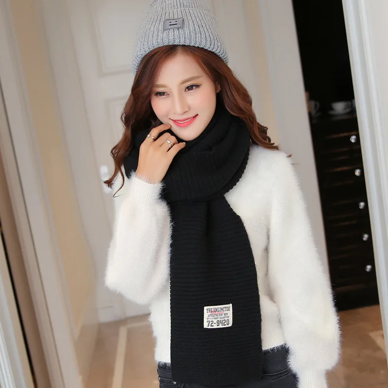 В Новинка 2017 г. чистый цвет шерсть шарф имитация кашемира расстроен чтобы